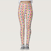 Retro Geometric Print 1970er Gemusterte Weihnachte Leggings (Vorderseite)