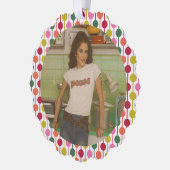 Retro Geometric Print 1970er Gemusterte Weihnachte Ornament Karte (Links)