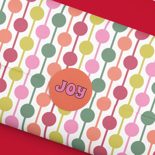 Retro Geometric Print 1970er Gemusterte Weihnachte Seidenpapier