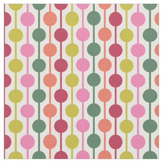 Retro Geometric Print 1970er Gemusterte Weihnachte Stoff (Nahaufnahme)