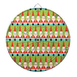 Retro Geometric Santa Dartboard Dartscheibe