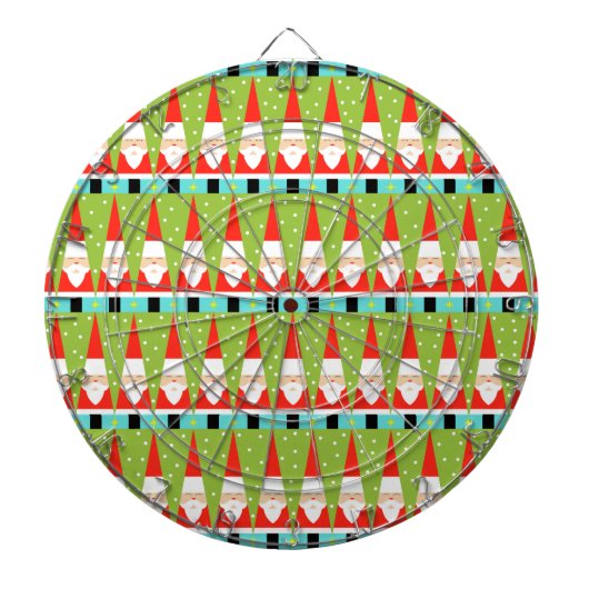 Retro Geometric Santa Dartboard Dartscheibe (vorne)