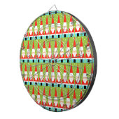Retro Geometric Santa Dartboard Dartscheibe (Vorderseite rechts)