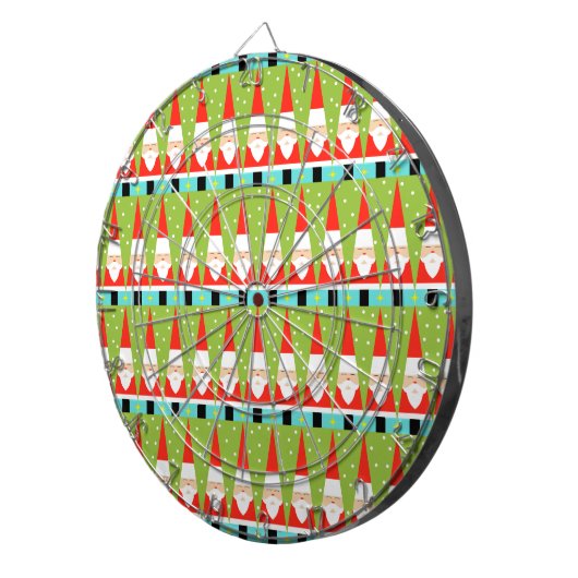 Retro Geometric Santa Dartboard Dartscheibe (Vorderseite rechts)