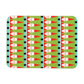 Retro Geometric Santa Flexible Magnet (Horizontal)