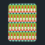 Retro Geometric Santa Flexible Magnet<br><div class="desc">Egal, wie Sie es sehen, dieses Retro Geometric Santa Flexible Magnet ist reine Urlaubskrampe! Es sind Reihen von Santas. Nein, es sind Reihen von Weihnachtsbäumen. Nein, es sind Reihen von Santas, die wie Weihnachtsbäume geformt sind, und Reihen von fröhlichen grünen Weihnachtsbäumen mit weißen Polka Punkten. Es ist kitschig. Es ist...</div>