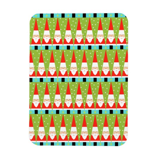 Retro Geometric Santa Flexible Magnet (Vertikal)