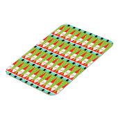 Retro Geometric Santa Flexible Magnet (Linke Seite)