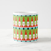 Retro Geometric Santa Jumbo Tasse (Vorderseite)