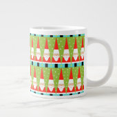 Retro Geometric Santa Jumbo Tasse (Rechts)