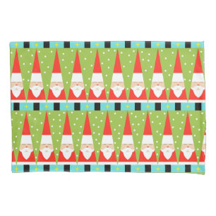 Retro Geometric Santa Pillowcase Kissenbezug