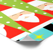 Retro Geometric Santa Poster (Ecke)
