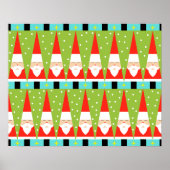 Retro Geometric Santa Poster (Vorne)