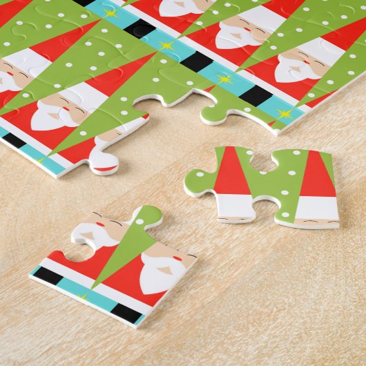 Retro Geometric Santa Puzzle (Seite)