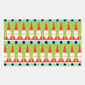 Retro Geometric Santa Rectangle Stickers (Vorderseite)