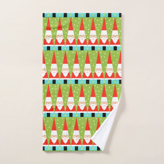 Retro Geometric Santa Towel Set (Handtuch)
