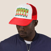 Retro Geometric Santa Trucker Hat Truckerkappe (Beispiel)