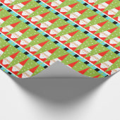Retro Geometric Santa Wrapping Paper Geschenkpapier (Ecke)