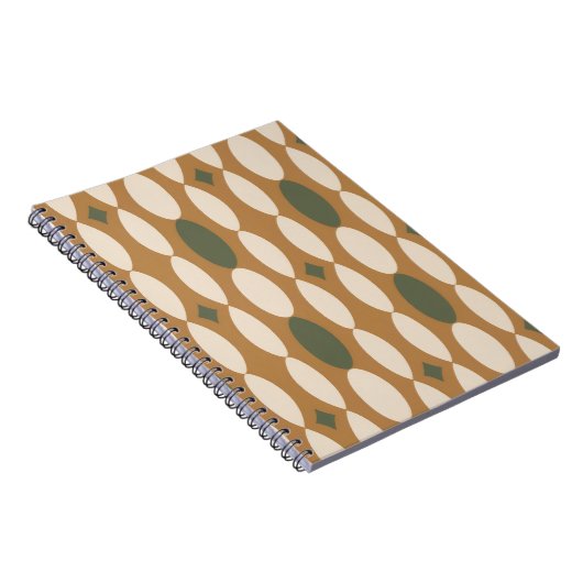 Retro Geometric Spiral Notebook Notizblock (Rechte Seite)