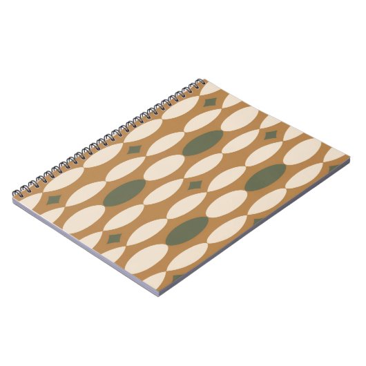 Retro Geometric Spiral Notebook Notizblock (Linke Seite)