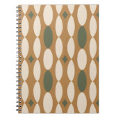 Retro Geometric Spiral Notebook Notizblock (Vorderseite)