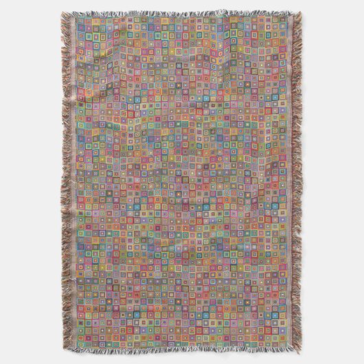 Retro Geometric Square Tile Pattern Decke (Vorderseite Vertikal)