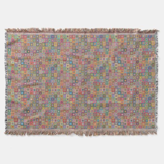 Retro Geometric Square Tile Pattern Decke (Vorderseite)