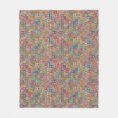 Retro Geometric Square Tile Pattern Fleecedecke (Vorderseite)