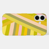 Retro Geometric Strike Sommerlime Green Pink Case-Mate iPhone Hülle (Rückseite (Horizontal))