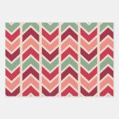 Retro Geometric Stripes Custom Holiday Weihnachten Geschenkpapier Set (Vorderseite)