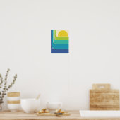 Retro Geometric Sun Design Poster (Küche)