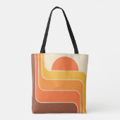 Retro Geometric Sun Design Tasche (Rückseite)