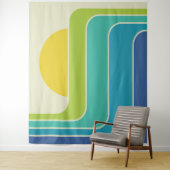 Retro Geometric Sun Design Wandteppich (Beispiel)