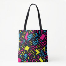 Retro Geometric Tote Bag | Farbennebel