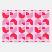 Retro Geometric Tulip Wrapping Gift Paper Geschenkpapier Set (Vorderseite 2)