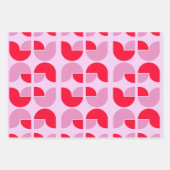 Retro Geometric Tulip Wrapping Gift Paper Geschenkpapier Set (Vorderseite)