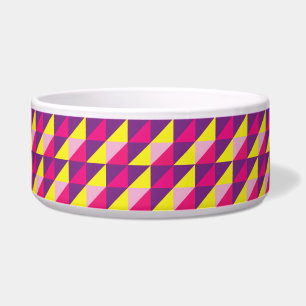 Retro Geometrisch Abstrakt Rosa Lila und Gelb Napf