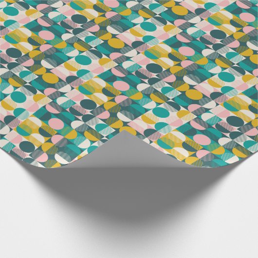 Retro geometrisch: modernes Vintages Muster. Geschenkpapier (Ecke)