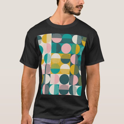 Retro geometrisch: modernes Vintages Muster. T-Shirt (Vorderseite)