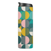 Retro geometrisch: modernes Vintages Muster. Thermosbecher (Nach rechts gedreht)