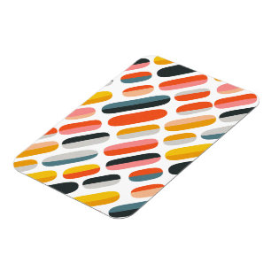 Retro-geometrische abstrakte Muster aus dem mittle Magnet