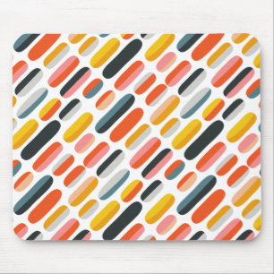 Retro-geometrische abstrakte Muster aus dem mittle Mousepad