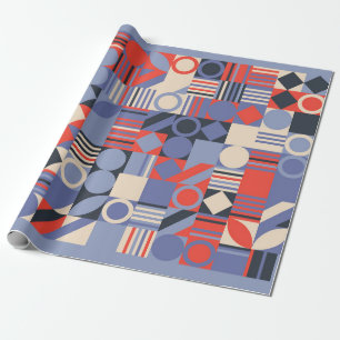 Retro-geometrische Cover-Set. Bauhaus-Retro-Design Geschenkpapier