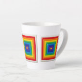 Retro-geometrische Farbblöcke Milchtasse (Rechte Ecke)