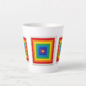 Retro-geometrische Farbblöcke Milchtasse (Vorderseite)