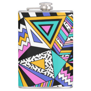 Retro-geometrische Formen: Farbige Vintage. Flachmann