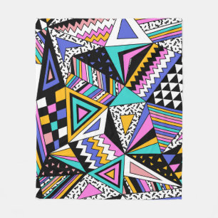 Retro-geometrische Formen: Farbige Vintage. Fleecedecke