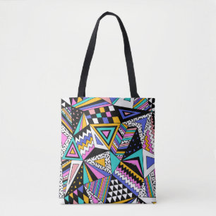 Retro-geometrische Formen: Farbige Vintage. Tasche