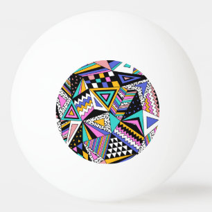 Retro-geometrische Formen: Farbige Vintage. Tischtennisball