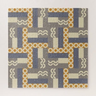 Retro-geometrische Formen, modernes Muster Puzzle